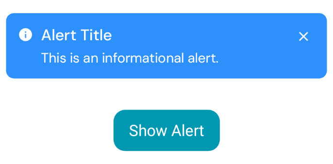 Alert with Close