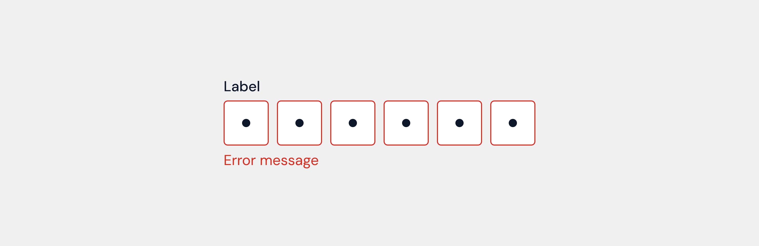 PIN Input Example Error