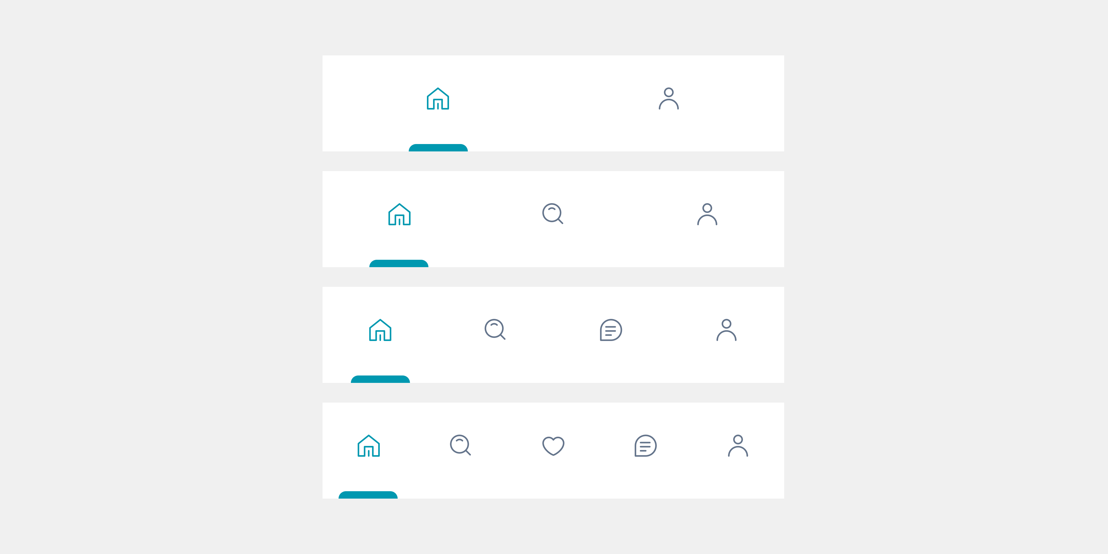 Bottom Navigation Example No Labels